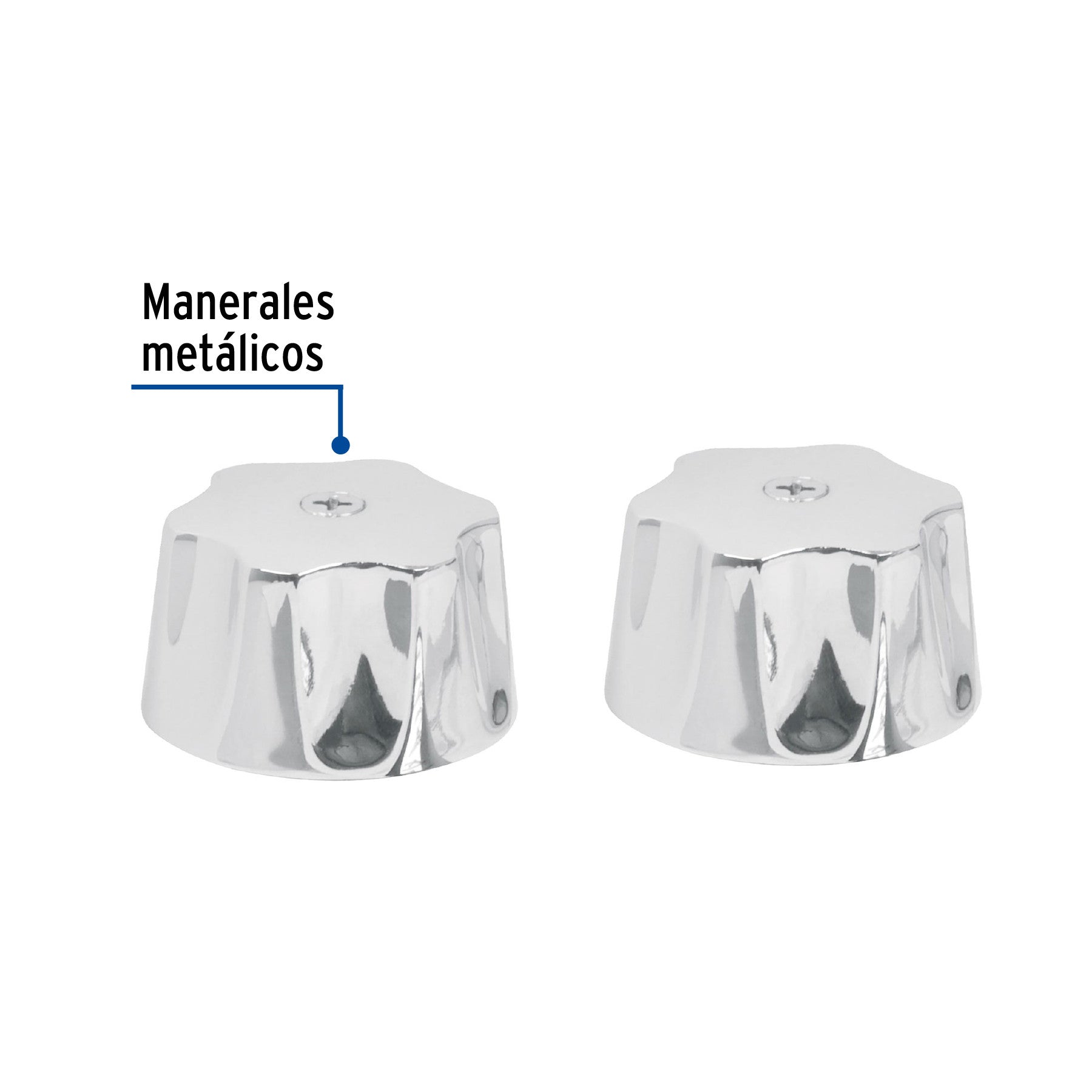 Juego de manerales hex metalicos p/lav-fregaderocromo BASIC