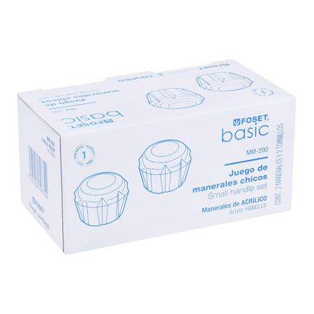 Juego 2 manerales acrilico trans p/lavabo y fregadero BASIC