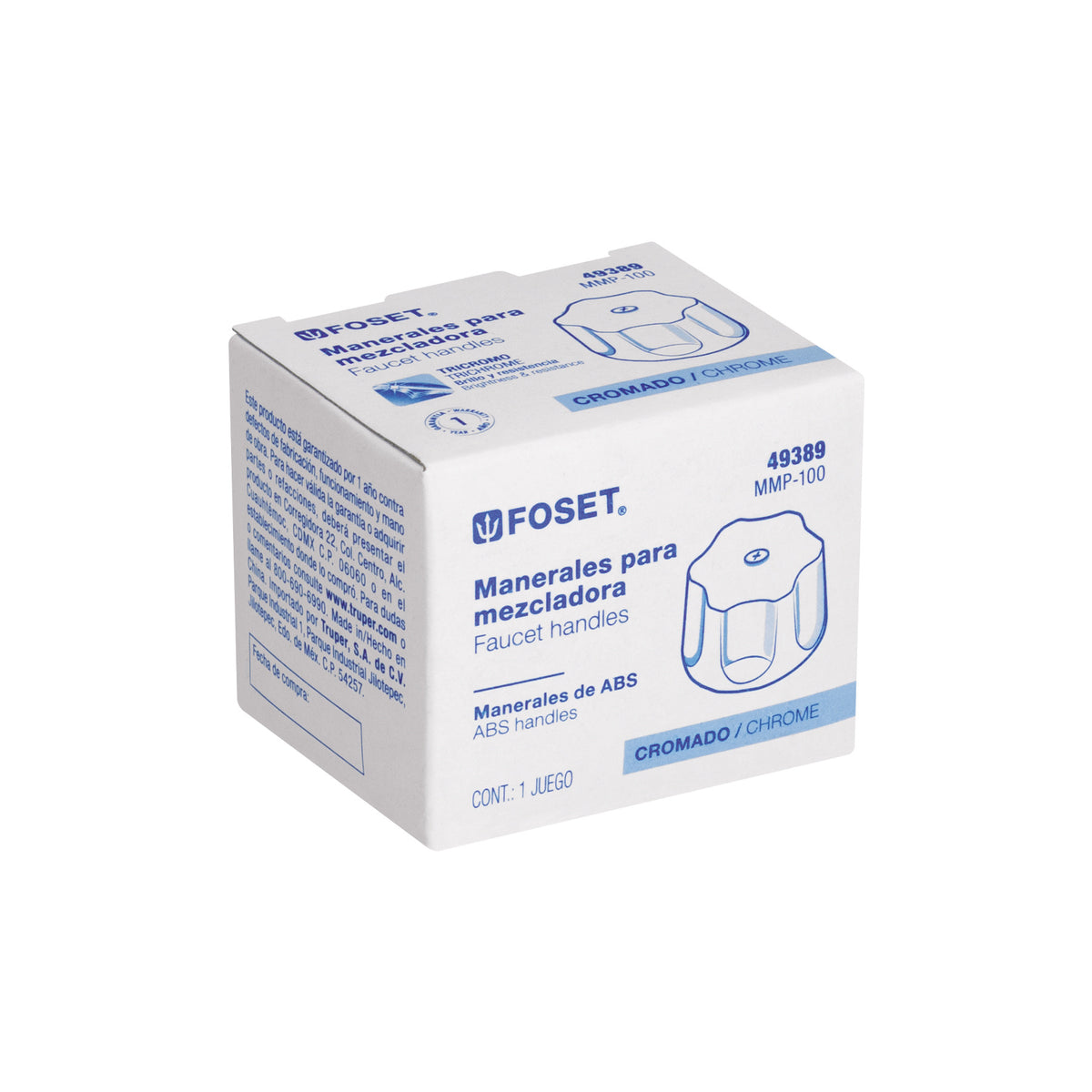 Juego de manerales hex de ABS p/lav-fregadero cromo BASIC