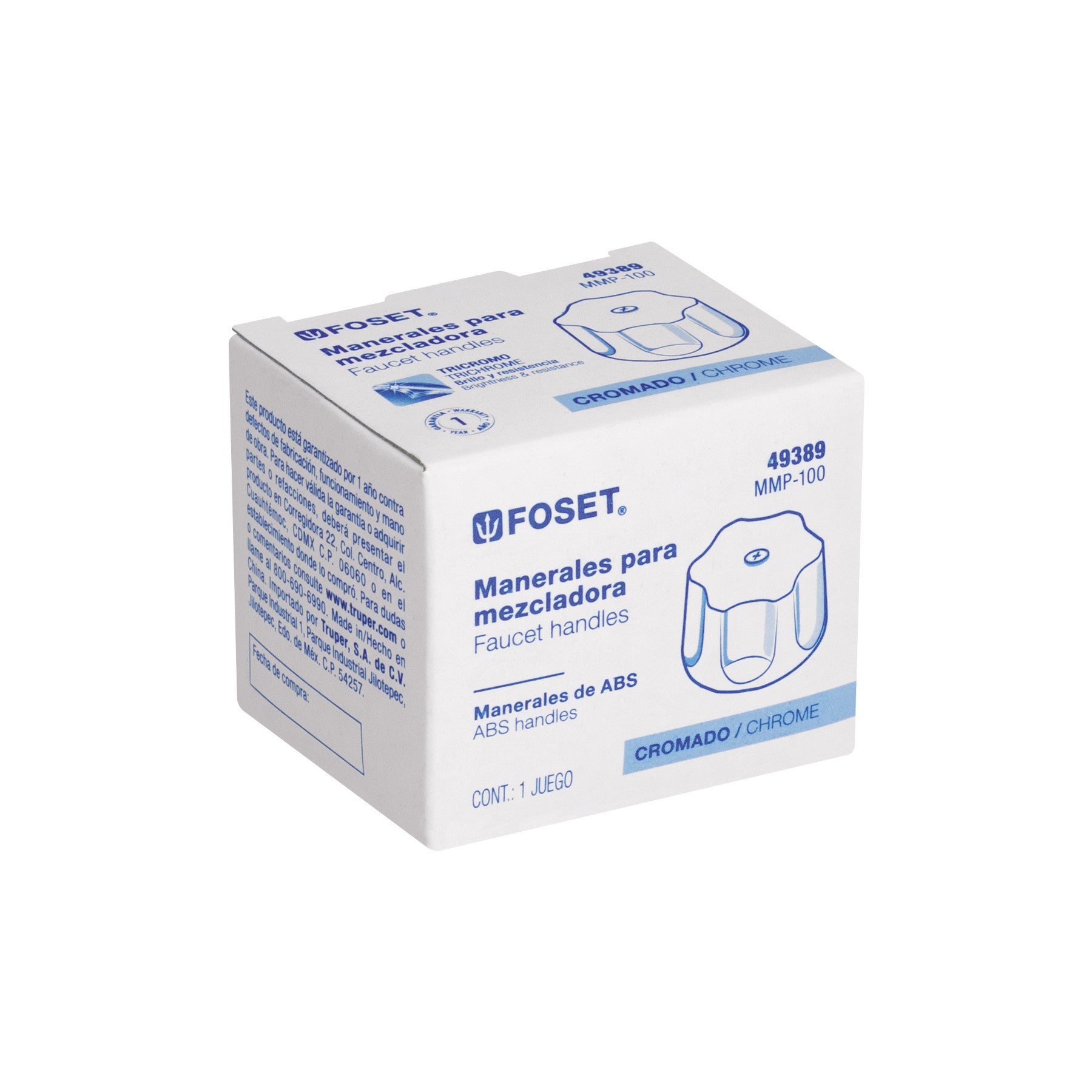 Juego de manerales hex de ABS p/lav-fregadero cromo BASIC