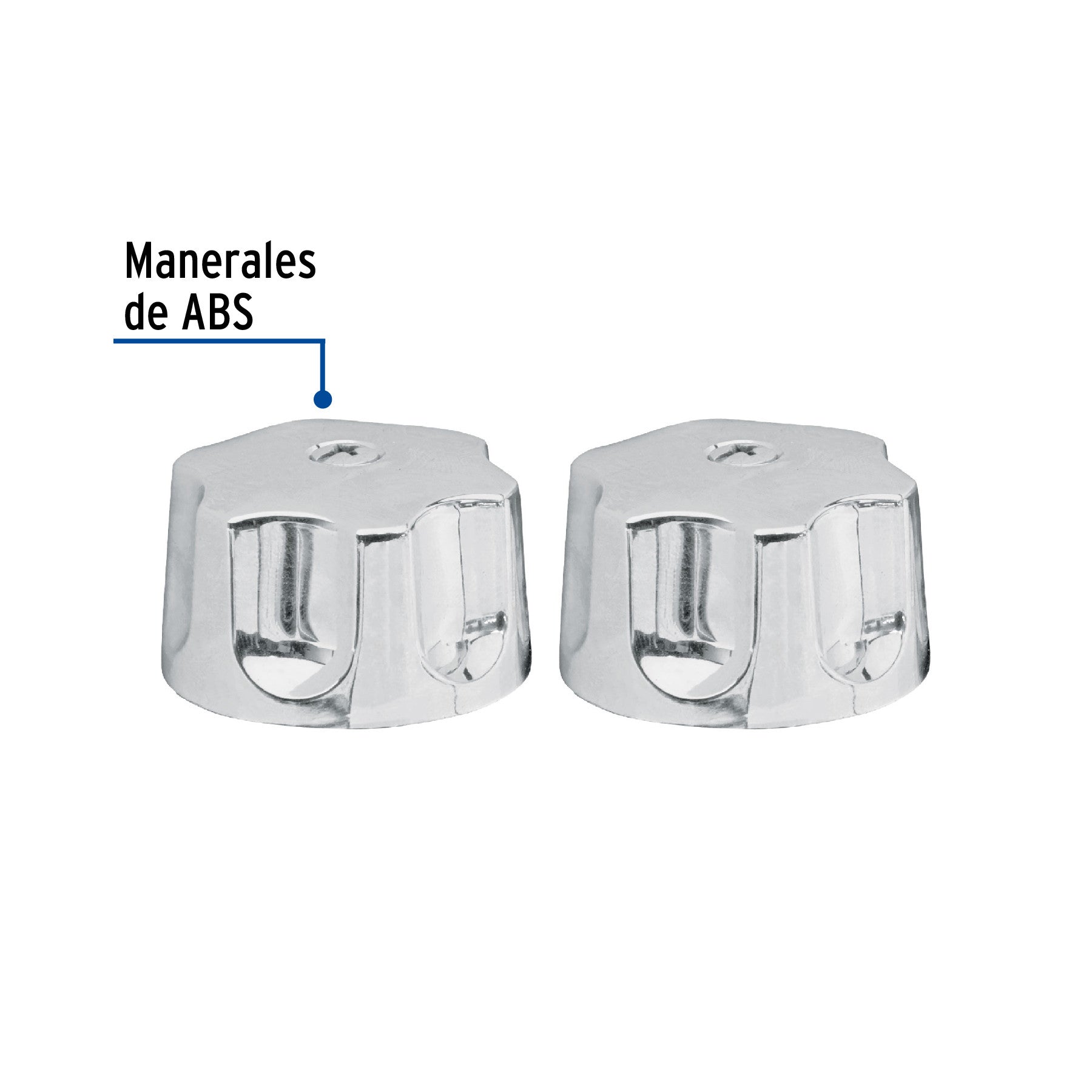 Juego de manerales hex de ABS p/lav-fregadero cromo BASIC