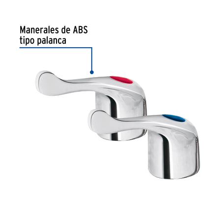 Juego de manerales de palanca p/lav-fregadero, cromo, BASIC