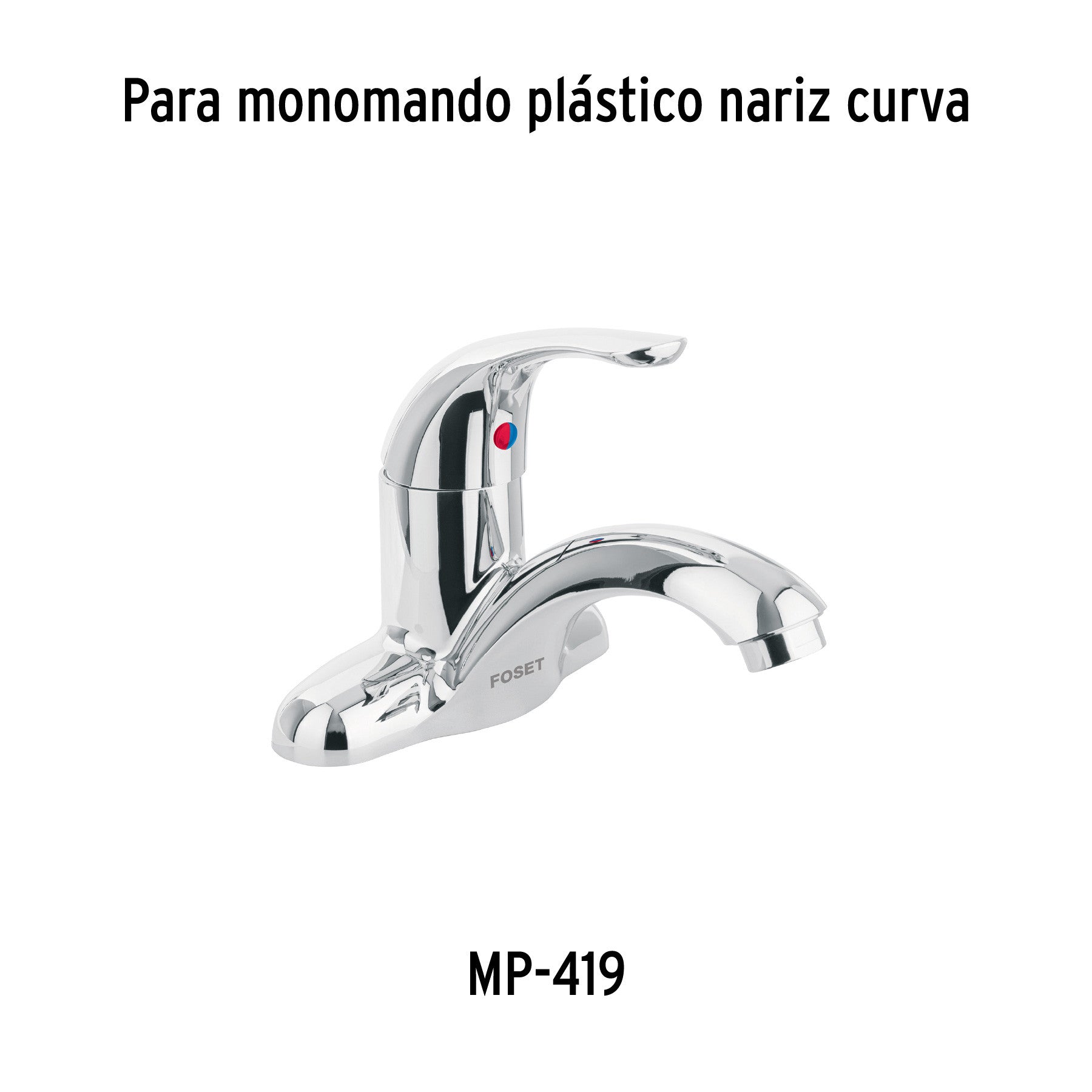 Maneral de palanca p/monomando lavabo MP-419, cromo, BASIC