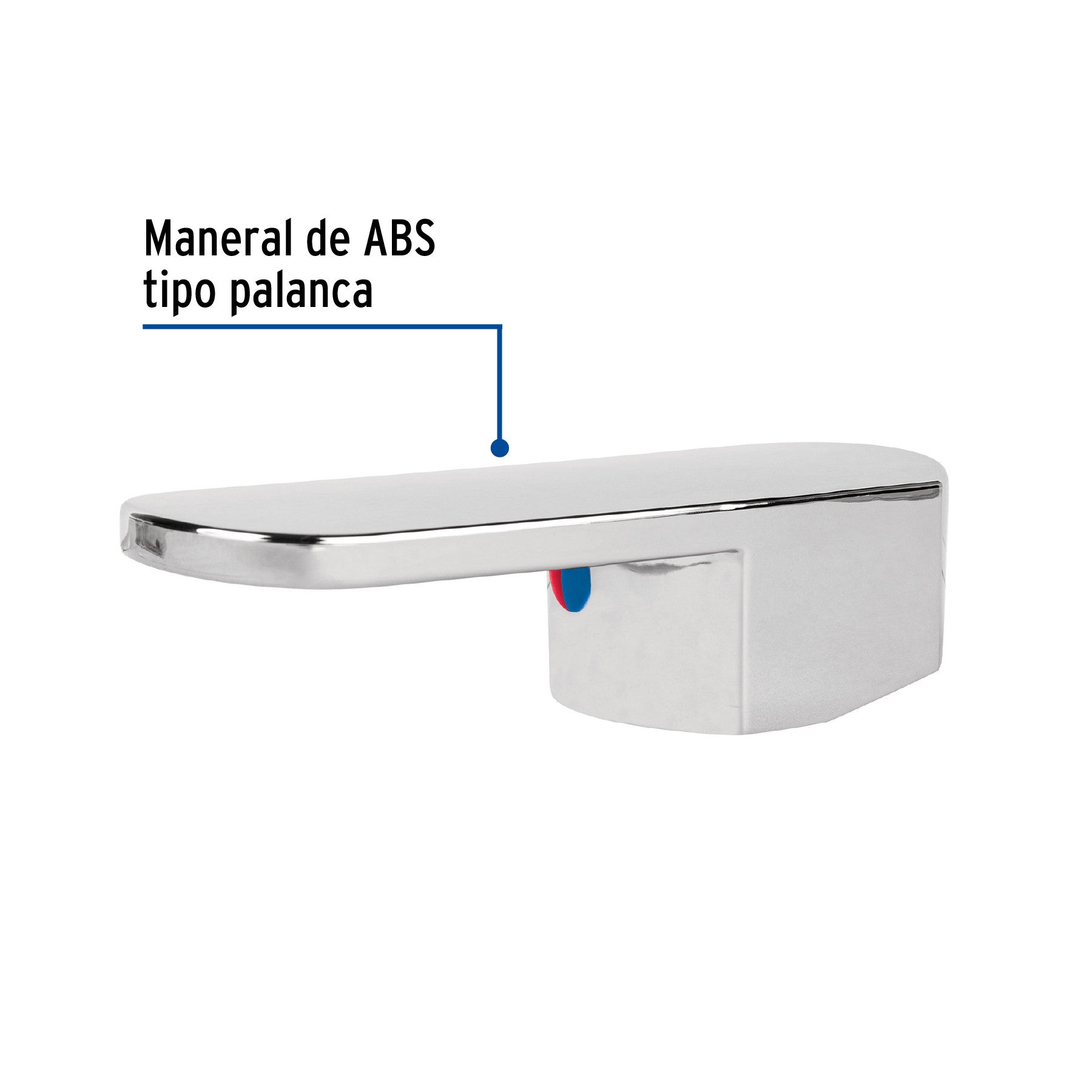 Maneral plano para monomando de lavabo, cromo, BASIC