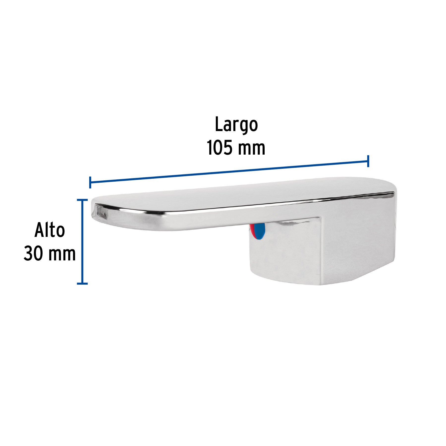 Maneral plano para monomando de lavabo, cromo, BASIC