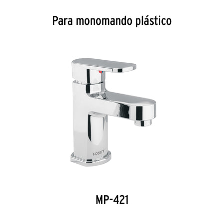 Maneral plano para monomando de lavabo, cromo, BASIC
