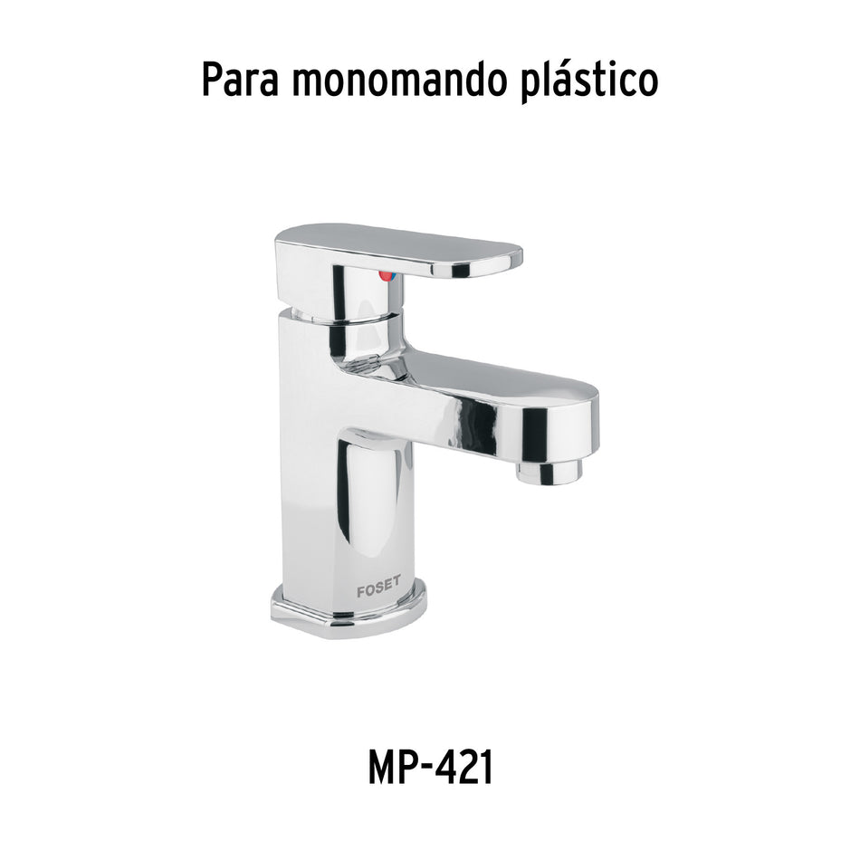 Maneral plano para monomando de lavabo, cromo, BASIC