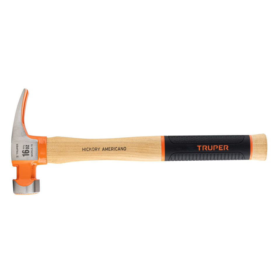 Martillo 16 oz uña recta tipo California Ripper, Truper Grip 16 oz