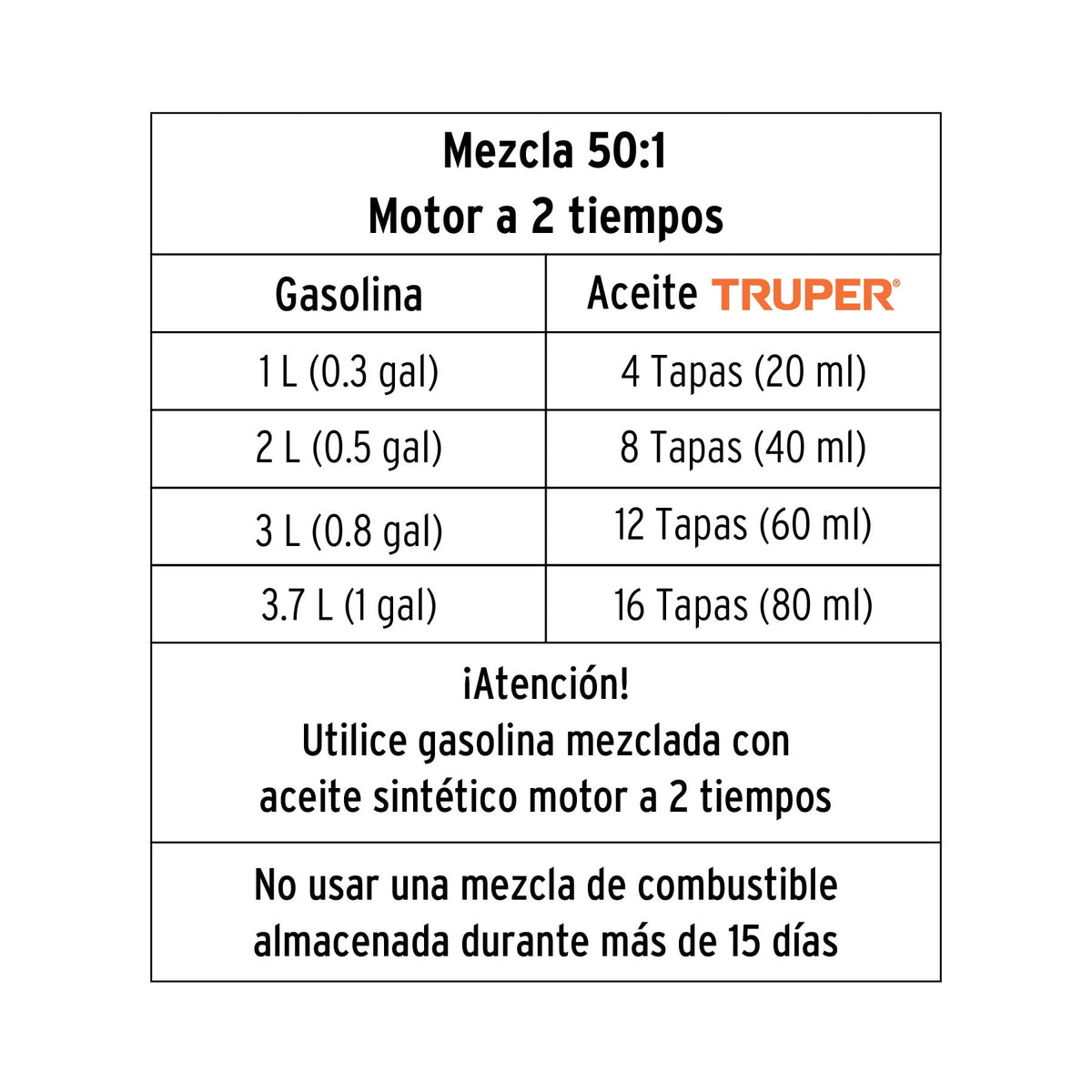 Motosierra 38 cc a gasolina con barra de Truper 18"