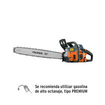 Motosierra 50 cc a gasolina con barra de Truper 18"