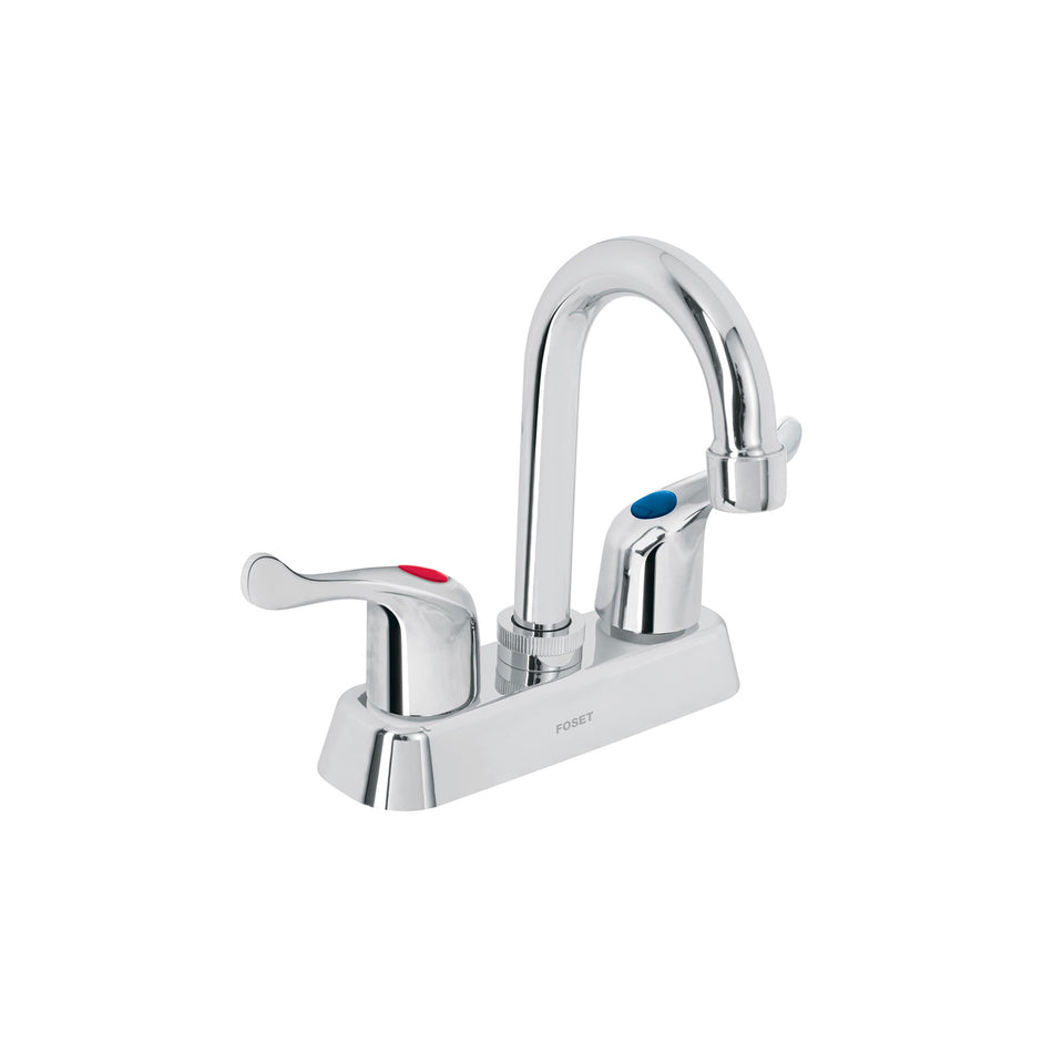 Mezcladora 4" lavabo ABS cuello bar palanca BASIC