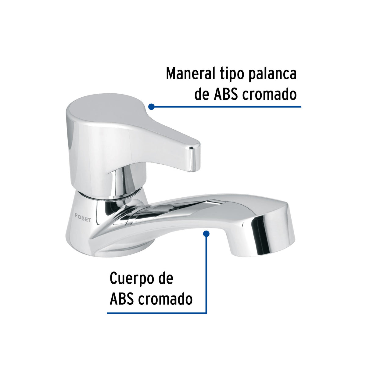 Llave individual lavabo ABS palanca BASIC