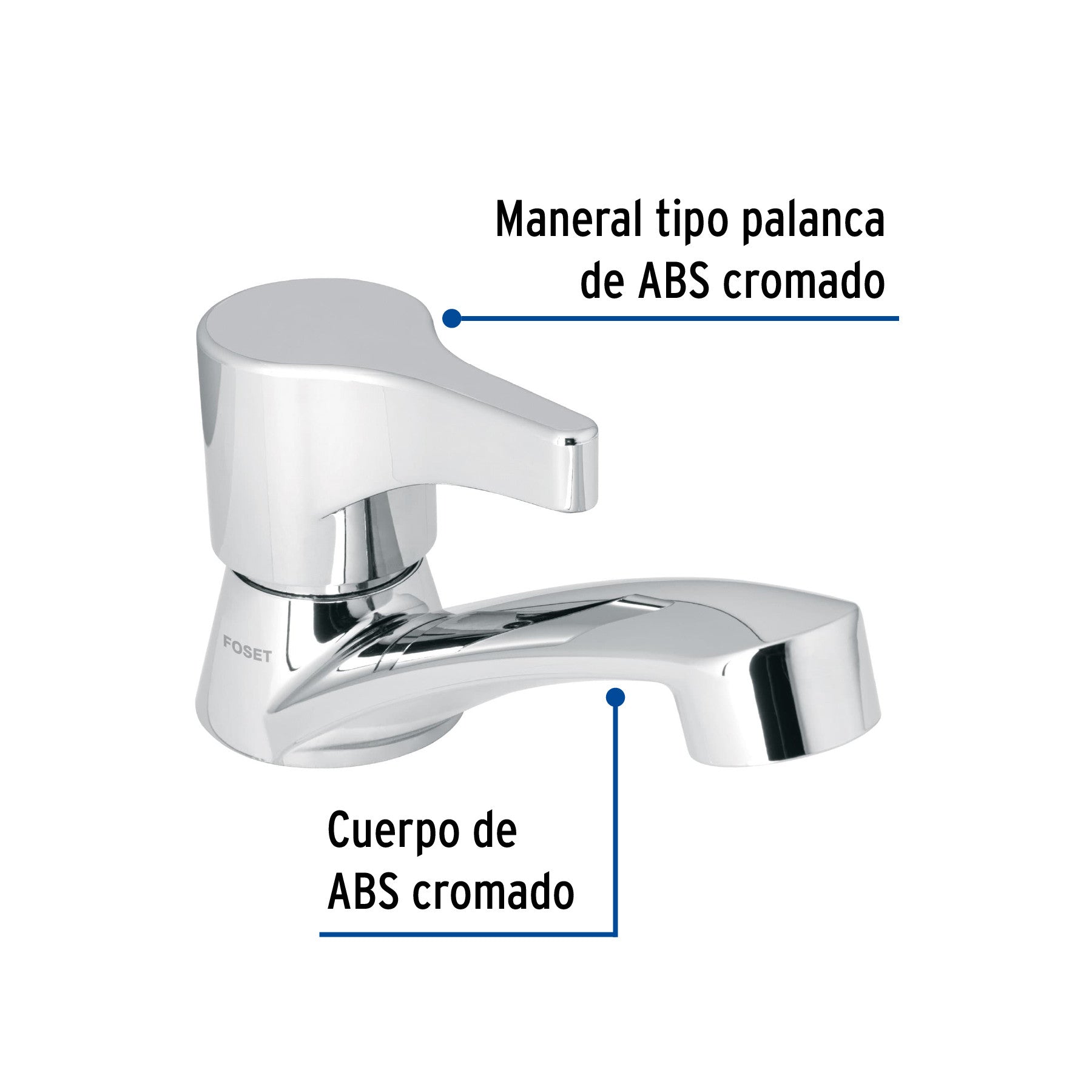 Llave individual lavabo ABS palanca BASIC