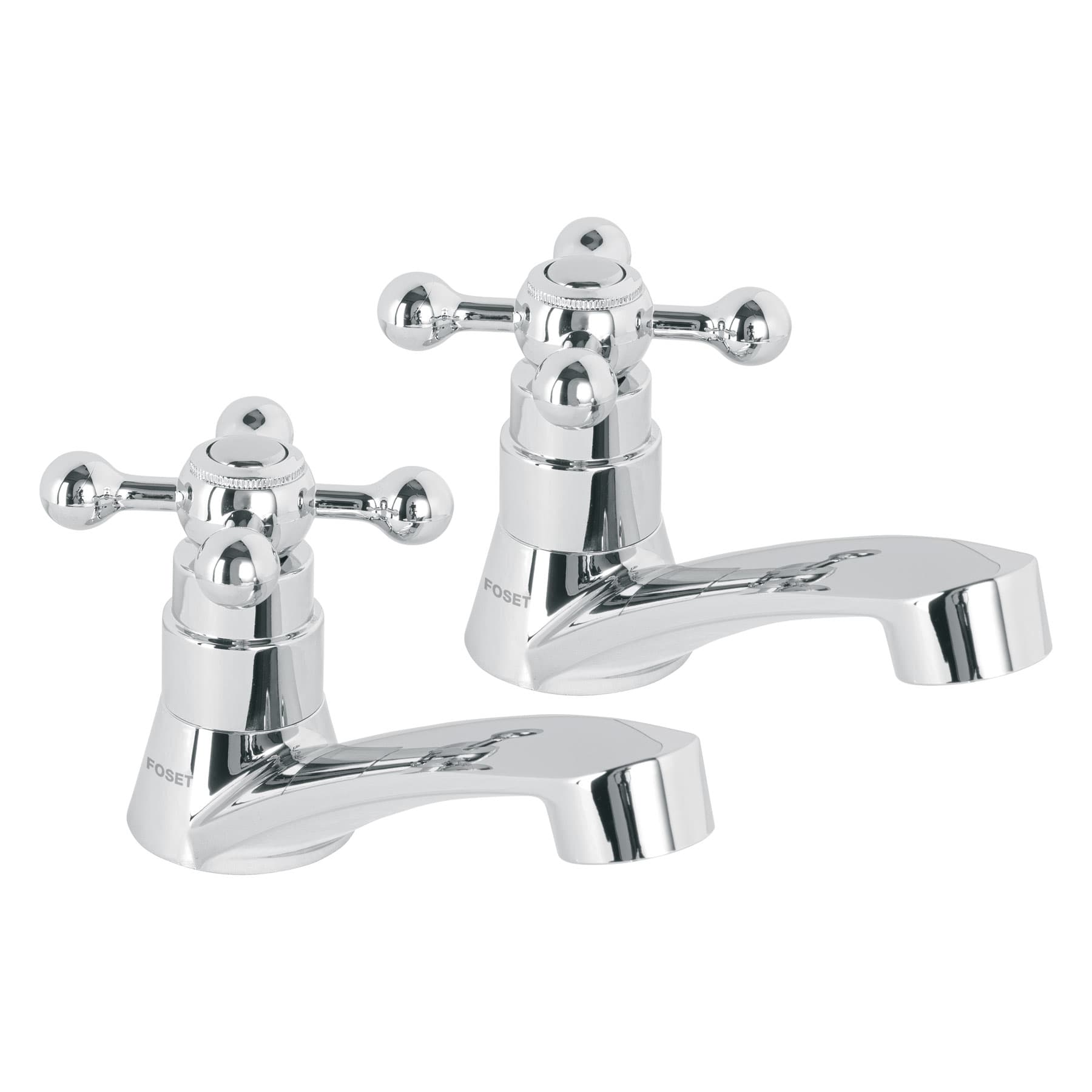 Juego llaves individuales lavabo ABS cruceta BASIC