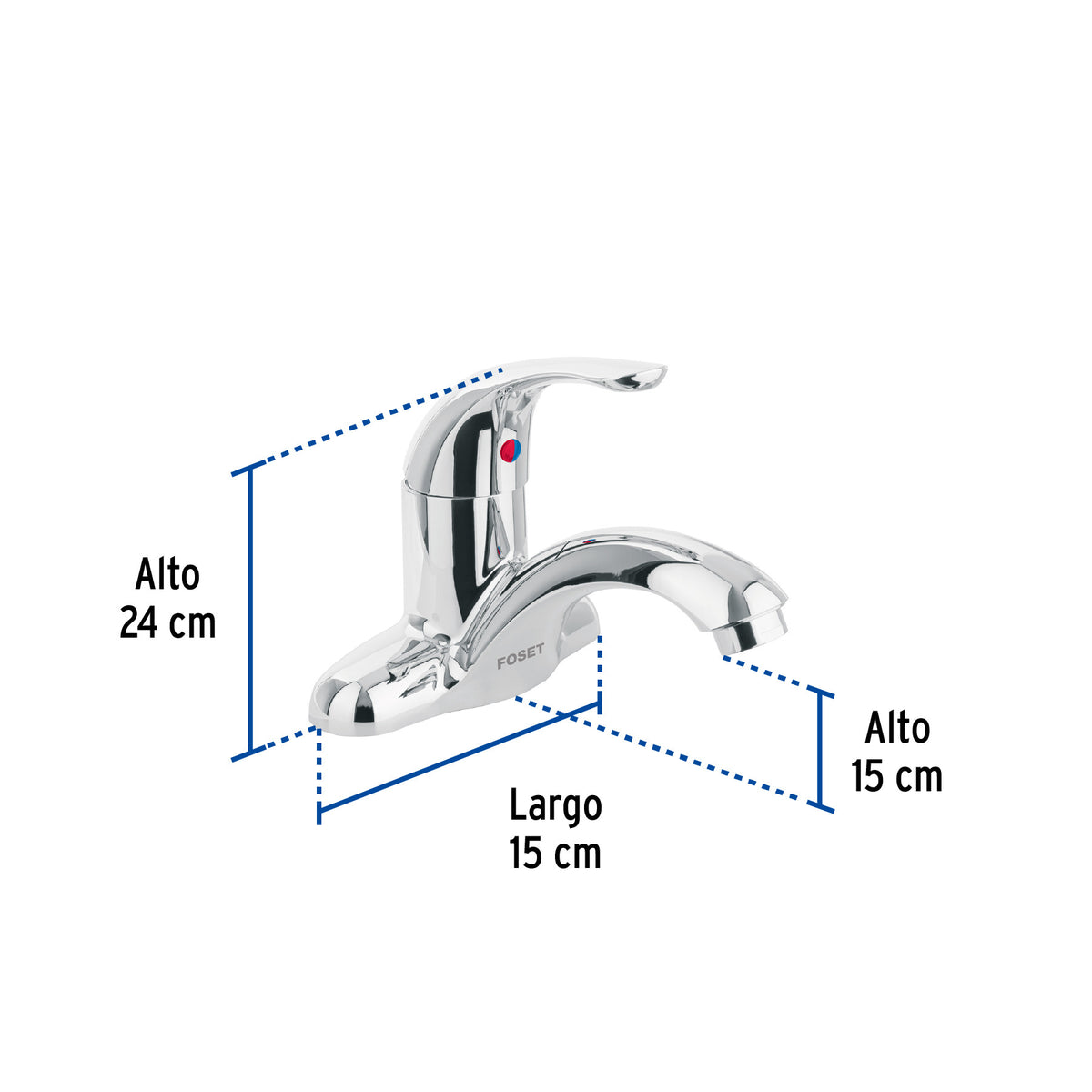 Monomando lavabo ABS nariz curva BASIC