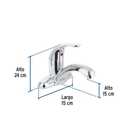 Monomando lavabo ABS nariz curva BASIC