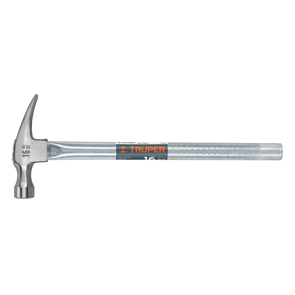 Martillo tubular pulido 16 oz una recta Truper
