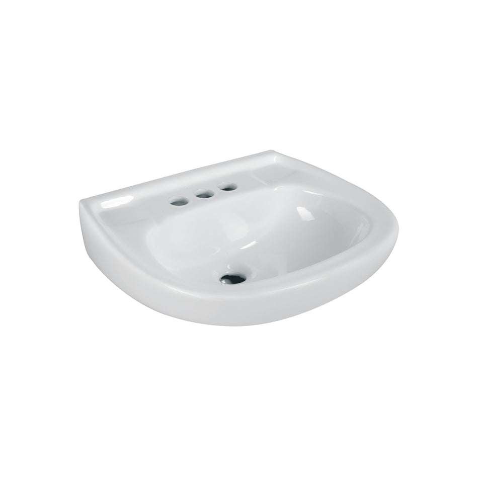Lavabo de porcelana con rebosadero, blanco, FOSET