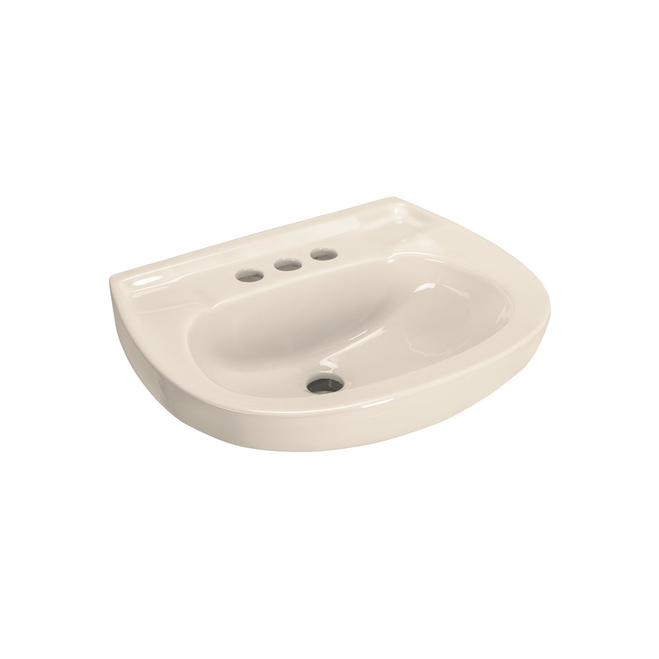 Lavabo de porcelana con rebosadero, marfil, FOSET