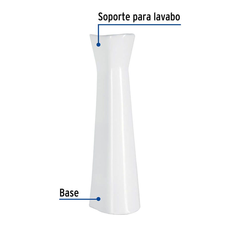 Pedestal de porcelana para lavabo, blanco, FOSET