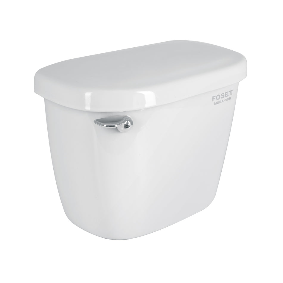 Tanque bajo de porcelana con accesorios, blanco, FOSET