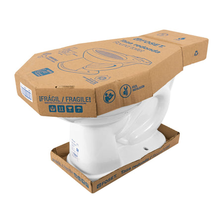 Taza redonda de porcelana, blanco, FOSET