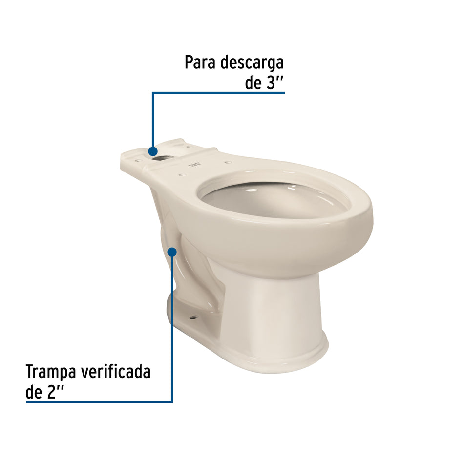 Taza alargada de porcelana, marfil, FOSET
