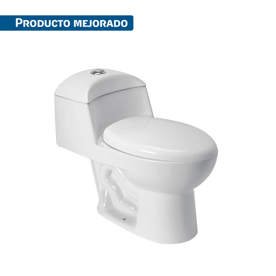 Sanitario one piece alargado de porcelana, blanco, FOSET