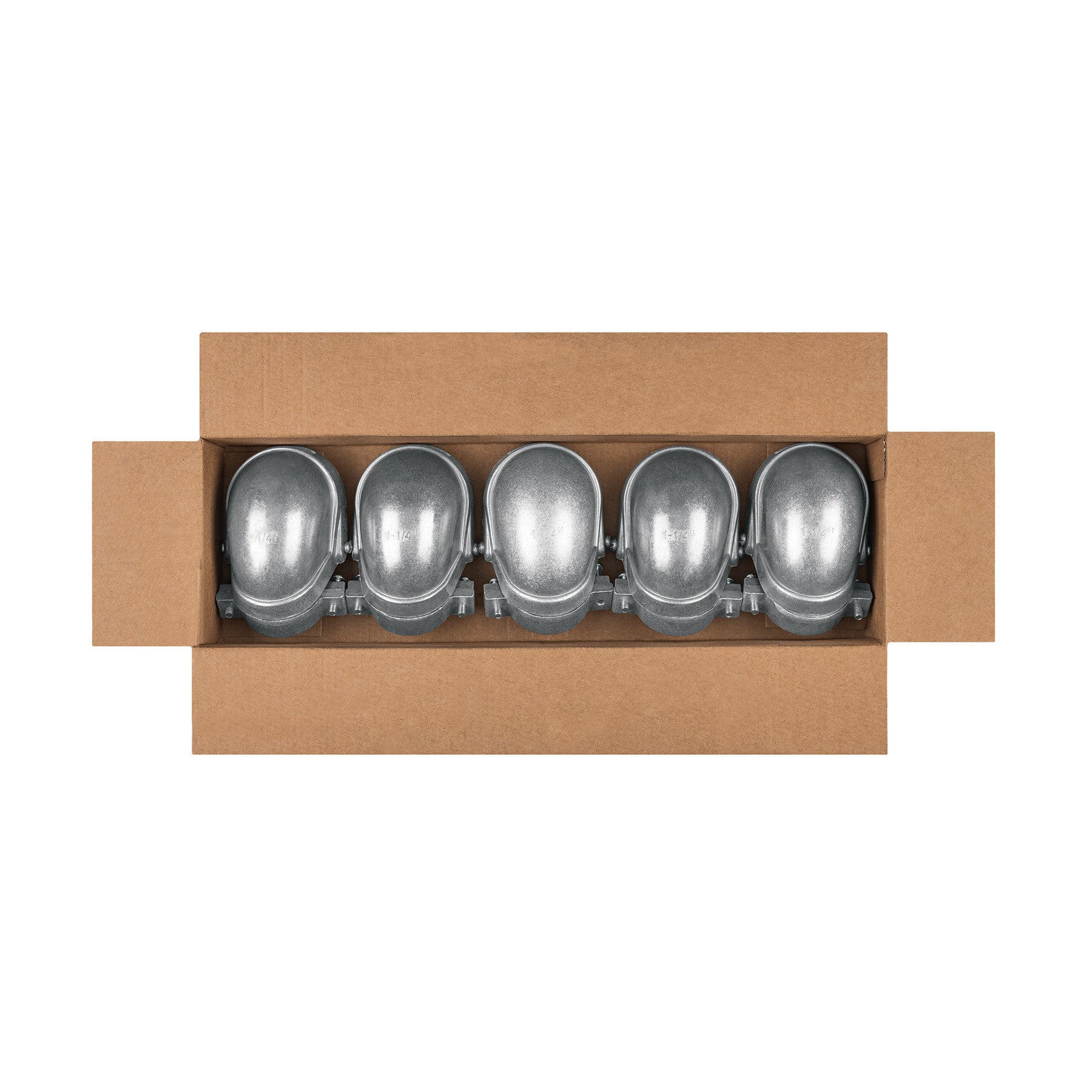Mufa con abrazadera para tubo 1-1/4', Volteck