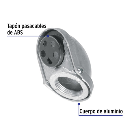 Mufa roscada 1-1/4' para tubo, Volteck