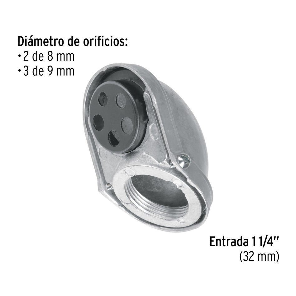 Mufa roscada 1-1/4' para tubo, Volteck