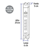 Multicontacto 14 AWG industrial supresor de picos 6 entradas