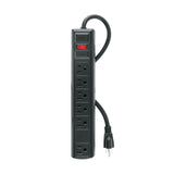 Multicontacto uso rudo 6 entradas sup. de picos 270 J, negro