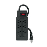 Multicontacto uso rudo 8 entradas sup. de picos 460 J, negro