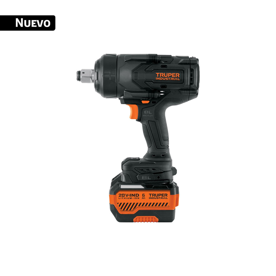Llave de impacto 3/4" 20V 1300Nm, 1 batería 6Ah, INDUSTRIAL