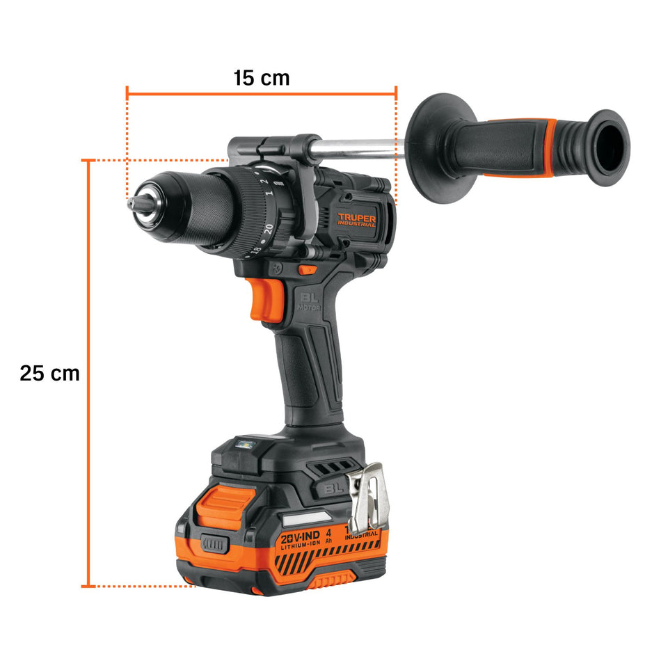 Rotomartillo/destornillador 1/2", 20V, 150Nm, 2 baterías 4Ah