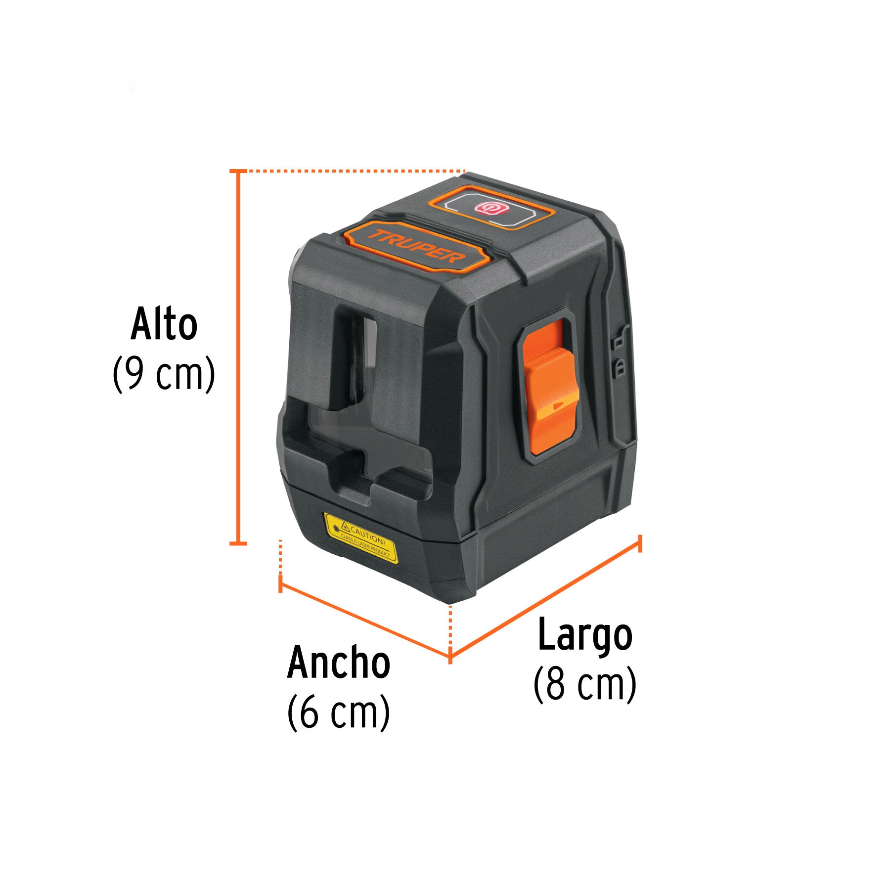 Nivel láser rojo, alcance 10 m, de pilas, TRUPER