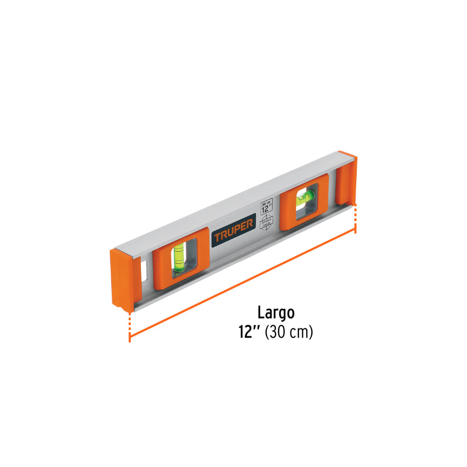 Nivel profesional de 12' con protección de ABS, Truper 12'