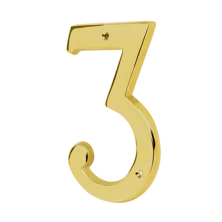 Número 3 de latón sólido 4', HERMEX