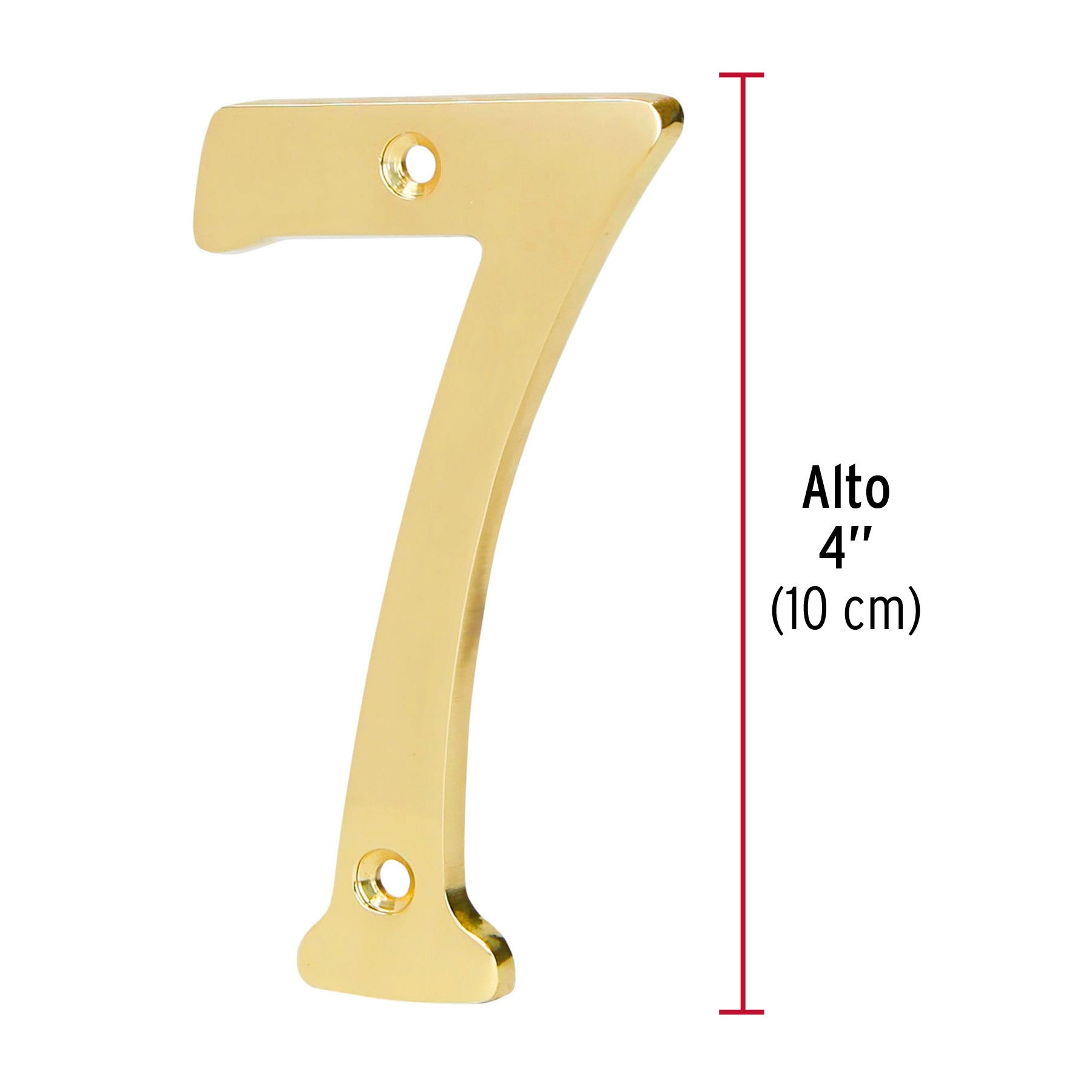 Número 7 de latón sólido 4', HERMEX
