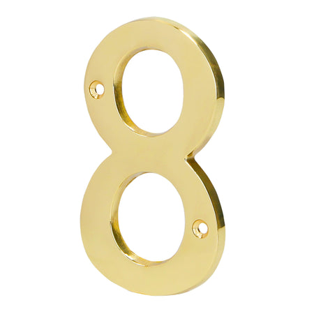 Número 8 de latón sólido 4', HERMEX