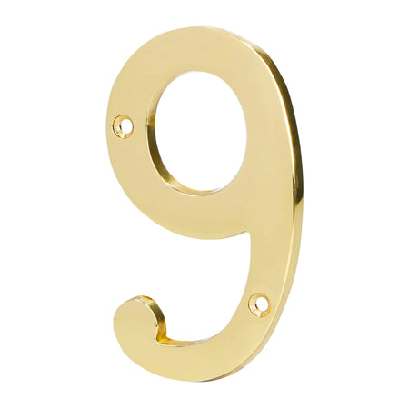 Número 9 de latón sólido 4', HERMEX