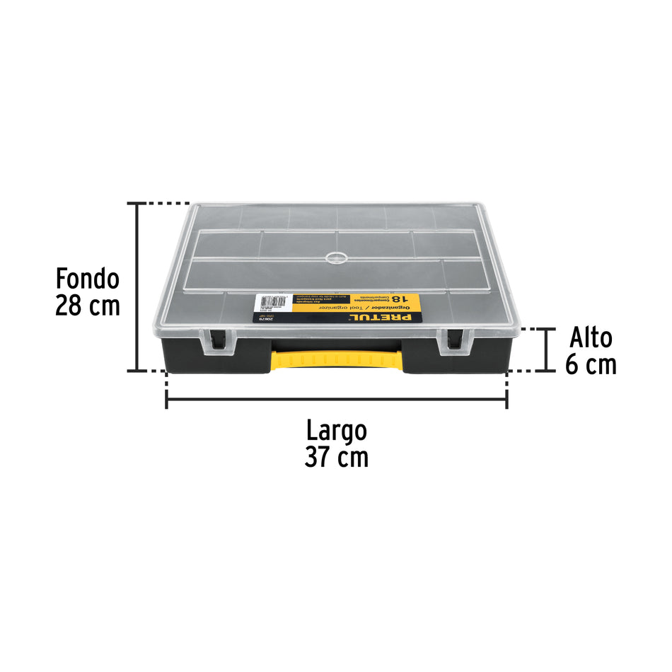 Organizador 14" con 18 compartimentos Pretul