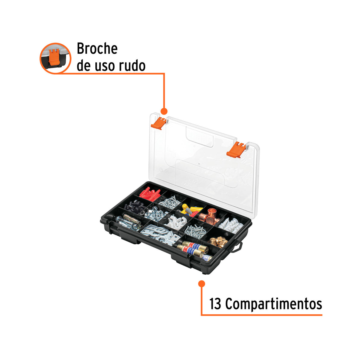 Organizador 14' con 18 compartimentos, Truper