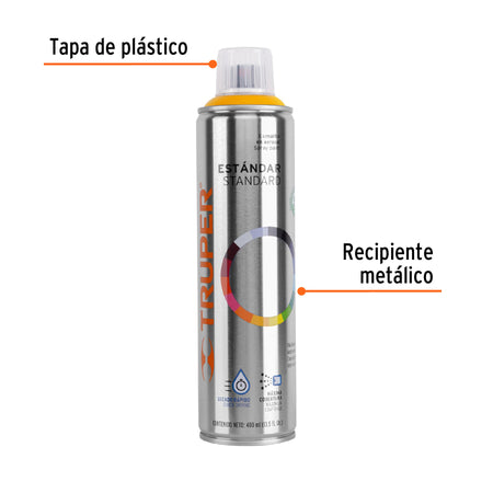 Pintura en aerosol, amarillo, bote tradicional, 400 ml 400 ml, amarillo