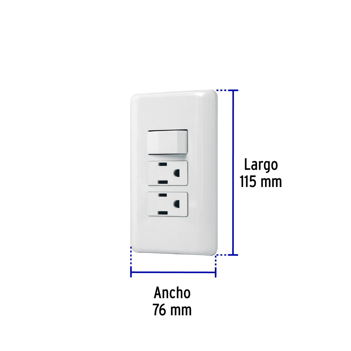 Placa armada 2 contactos e interruptor sencillo, Basic