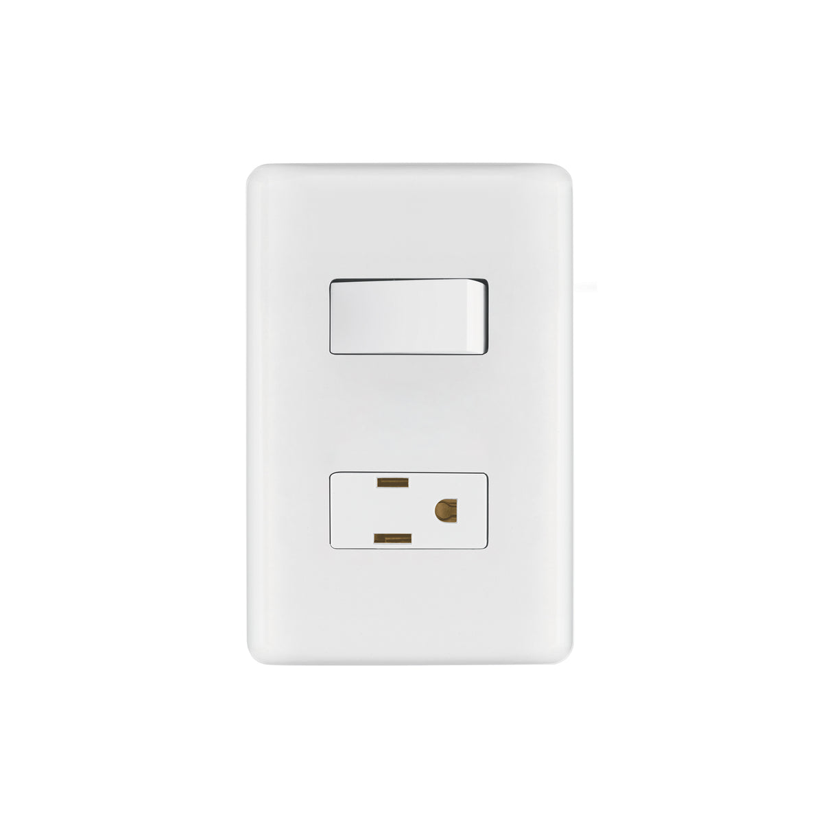 Placa armada contacto e interruptor sencillo Volteck Basic