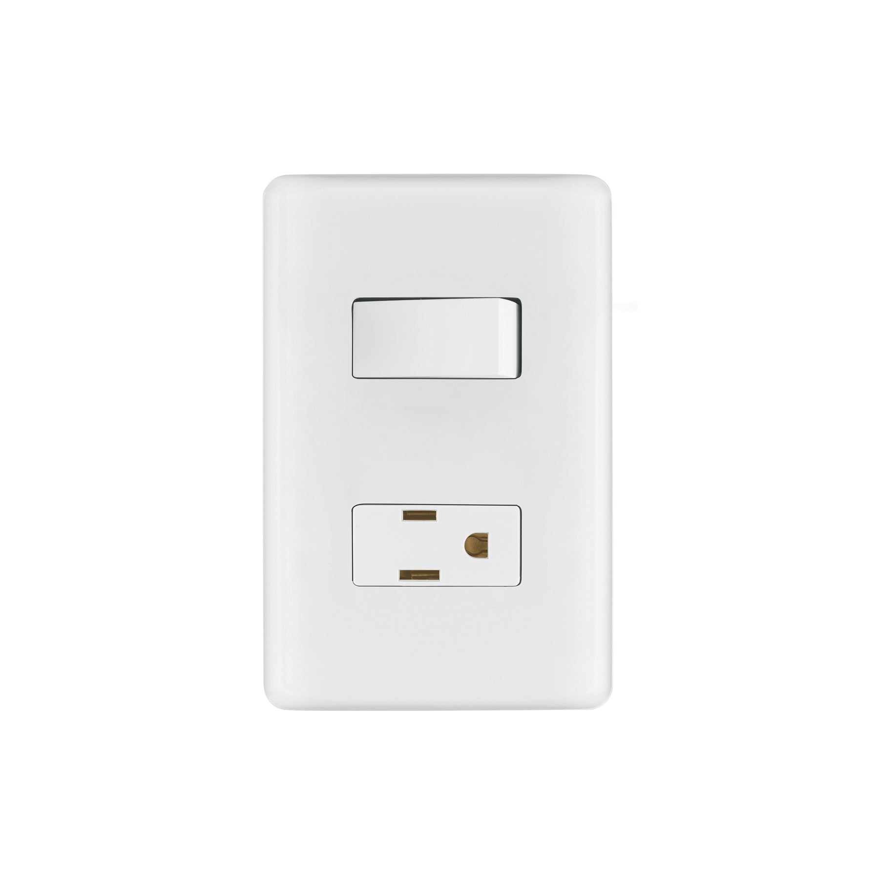 Placa armada contacto e interruptor sencillo Volteck Basic