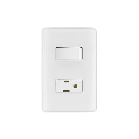 Placa armada contacto e interruptor sencillo Volteck Basic