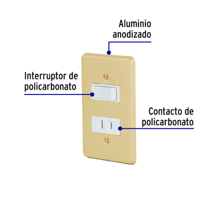Placa armada contacto e interruptor, línea Económica